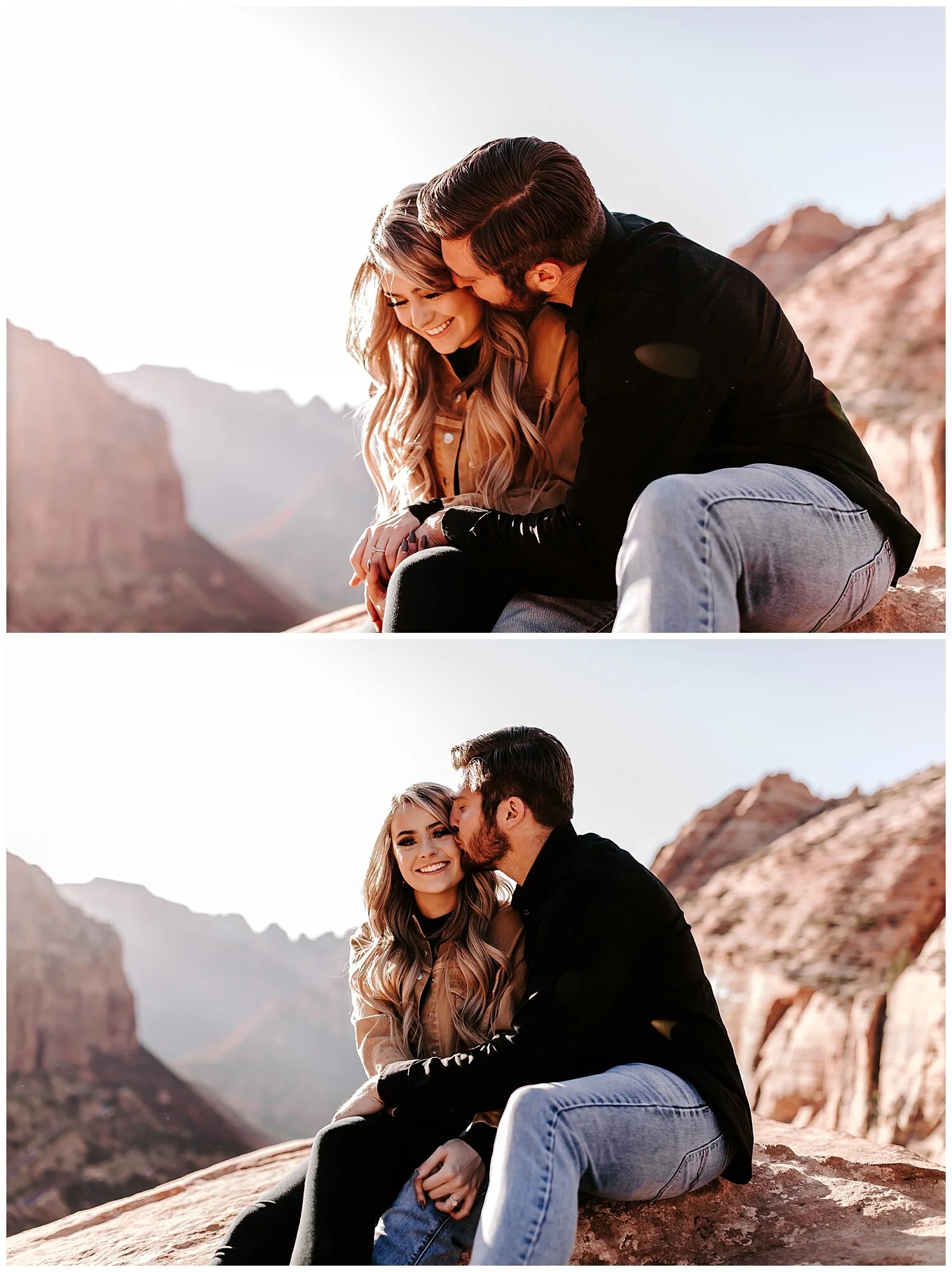 Utah Adventurous Engagement Session Zion National Park — Jenna Raad